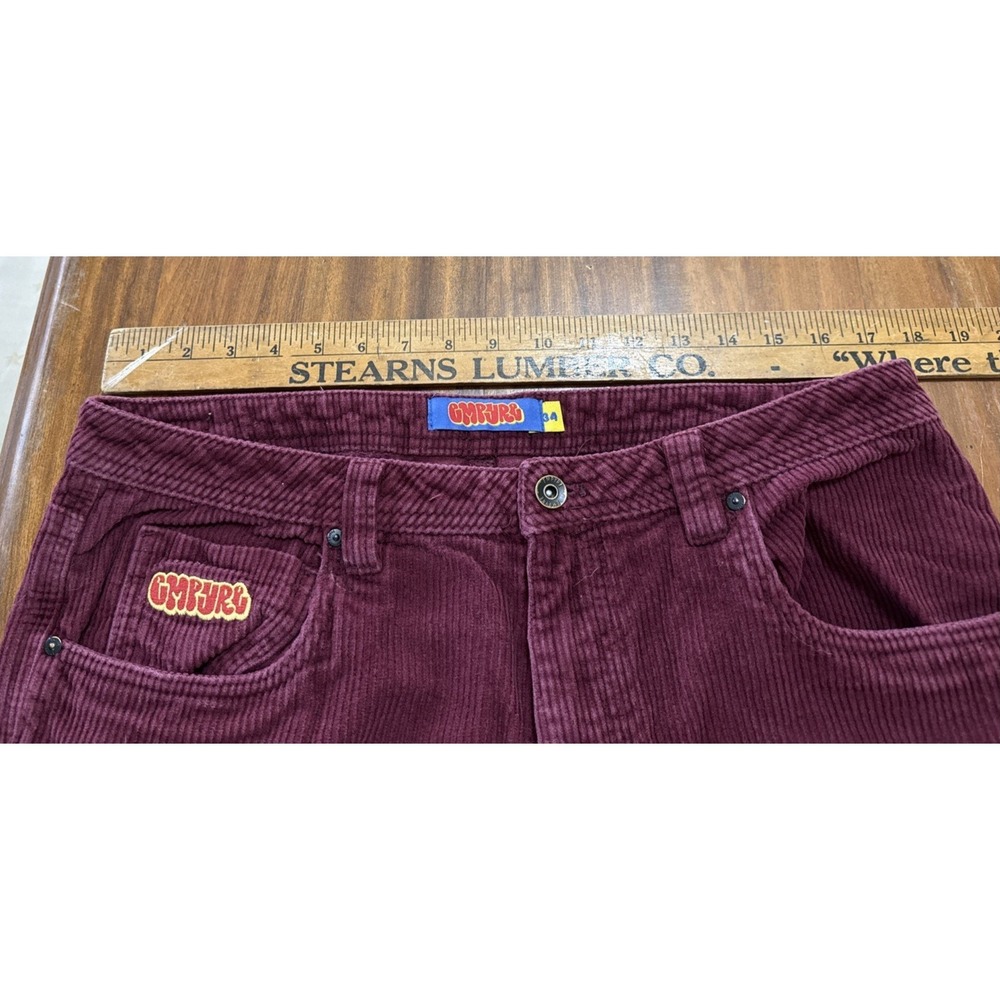 Empyre Men's 34 Corduroy jeans Pants Skater Relaxed Red - Picture 4 of 11